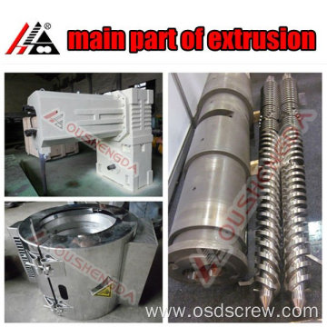 gearbox heater screw and barrel for PVC extruder machine